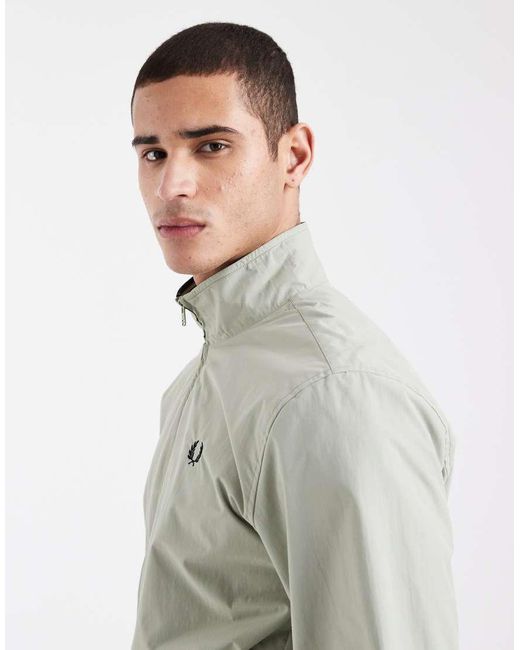 Fred Perry Gray Brentham Logo Jacket for men