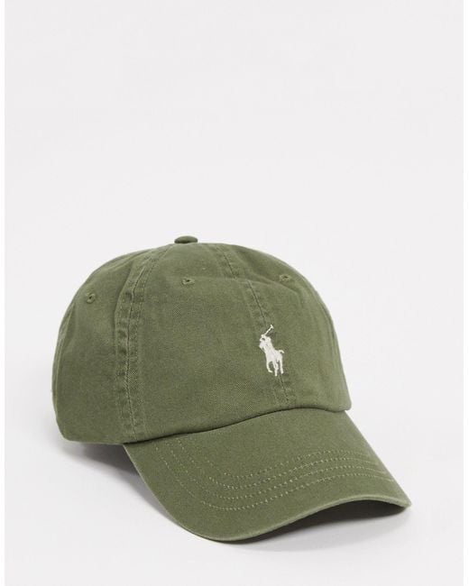 Polo Ralph Lauren – Kappe in Oliv mit kontrastierendem Logo in Green für Herren