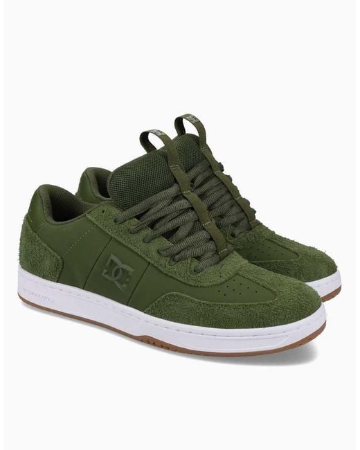 DC Shoes Green Astrix Leather Trainers for men