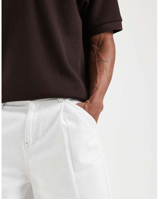 ASOS White Loose Jorts for men