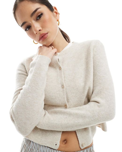 Pull&Bear Natural – strickjacke