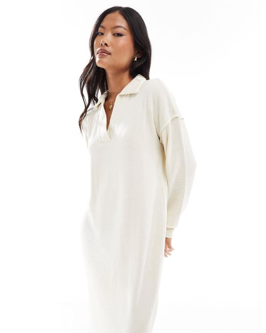 Vero Moda White – superweiches, knöchellanges kleid