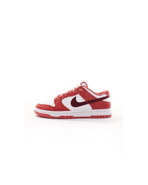 Nike Red Dunk Low Sneakers