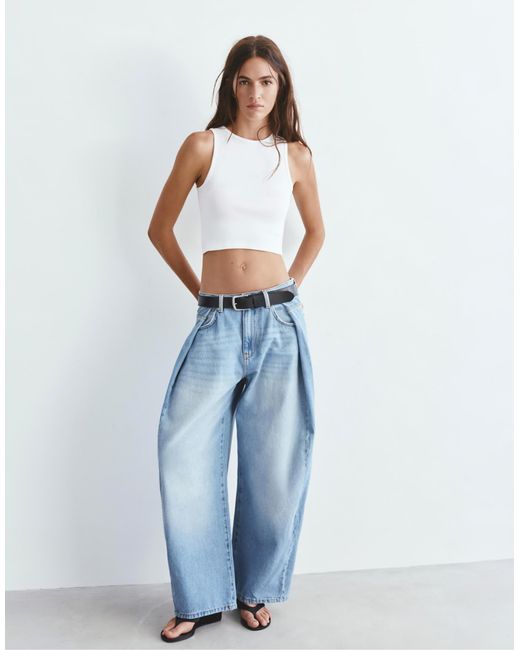 Débardeur Pull&Bear en coloris Blue