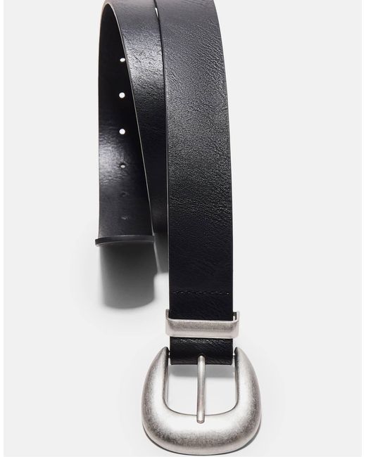 Stradivarius Black – basic-gürtel