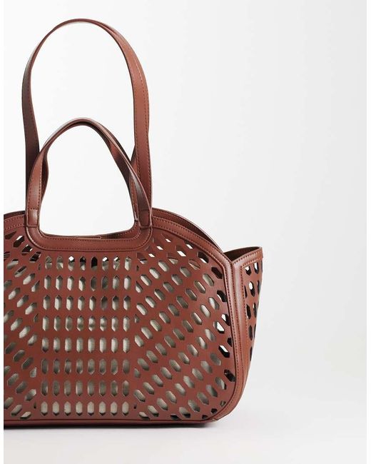 ASOS Brown Laser Cut Tote Bag