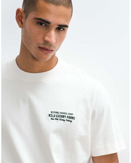Abercrombie & Fitch White Lemon Back Graphic T-Shirt for men