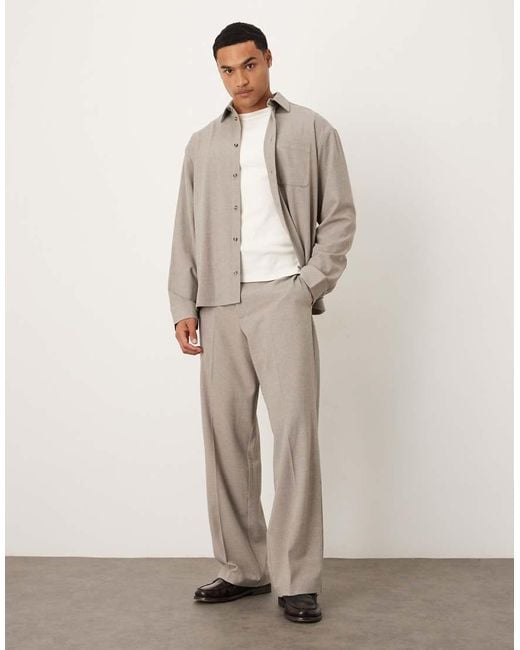 ASOS Natural Oversized Boxy Shirt for men