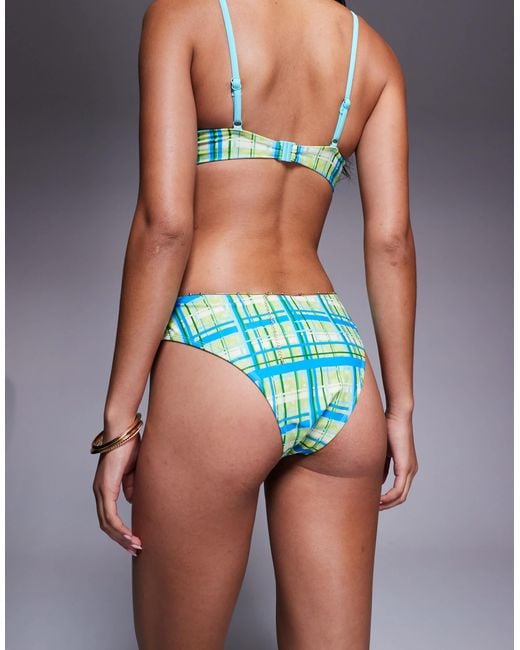 The Frolic Blue – exklusive, karierte bikinihose