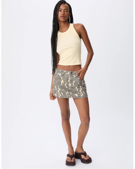 Stradivarius Skort Met Print in het White