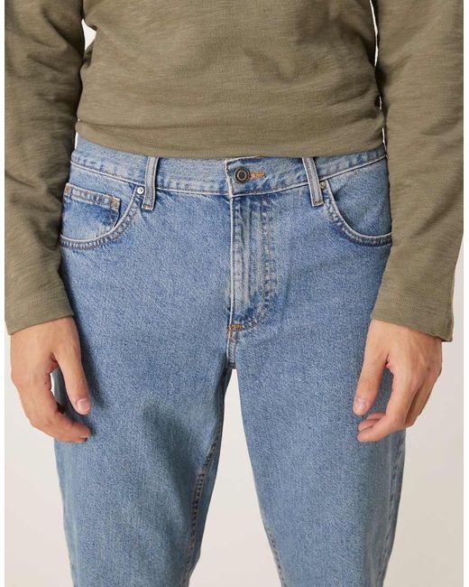 ASOS Blue Tapered Fit Jeans for men