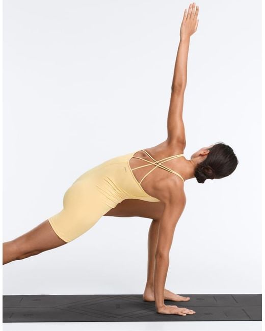 Oysho Natural Comfortlux Short Jumpsuit With Knot Detail