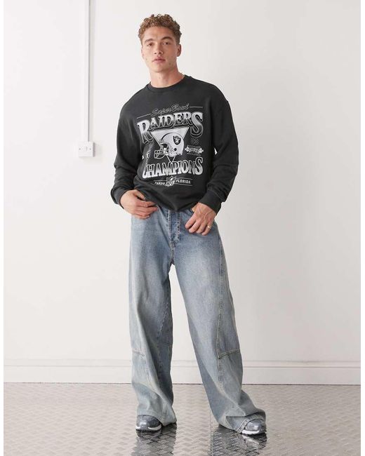 Sudadera Extragrande Con Estampado De Los Las Vegas Raiders De KTZ de hombre de color Black
