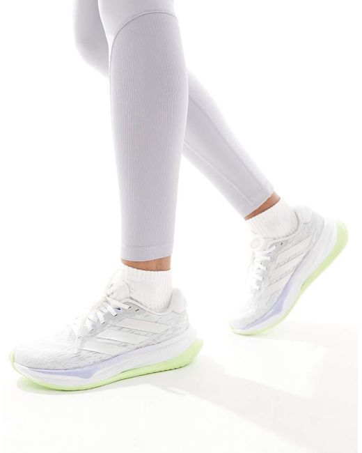 Adidas Originals White Adidas Running Supernova Comfortglide Trainers