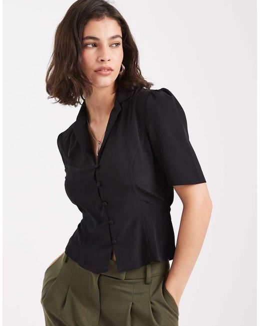 ASOS Blouse Met Strikceintuur in het Black