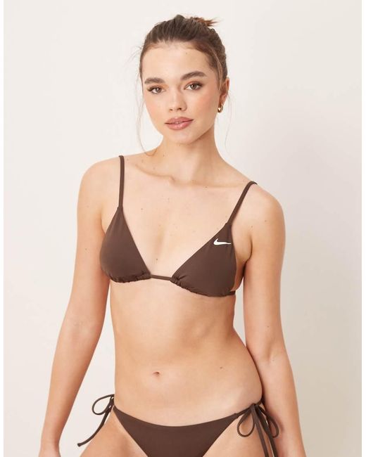 Nike Natural Nike Essential Triangle Bikini Top