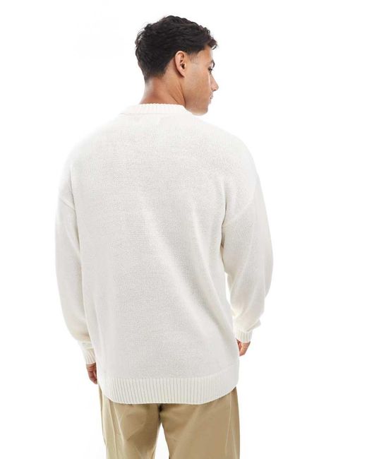 Jack & Jones White Oversize Jumper for men