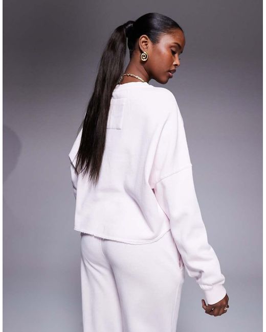 River Island White Chopped Sweatshirt