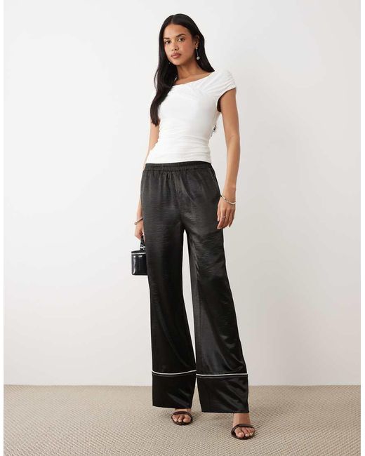 ASOS White Ruched Shoulder Grazer Top