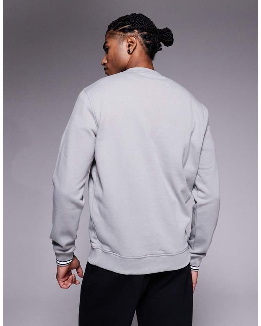 Barbour Gray Stelar Crew Neck Sweatshirt for men