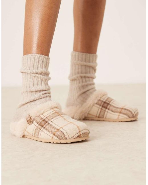 ASOS Natural Zabby Clog Mule Slipper