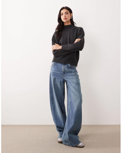 Mango Black High Neck Knit Jumper