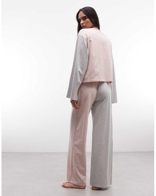 Daisy Street Multicolor Pajama Shirt And Bottoms