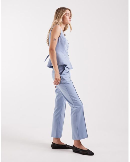 ASOS Blue Tailored Kick Flare Pants