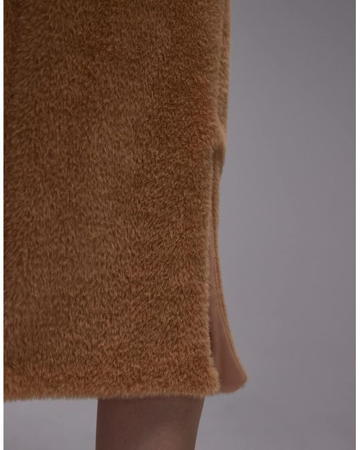 ASOS White Faux Fur Pencil Skirt