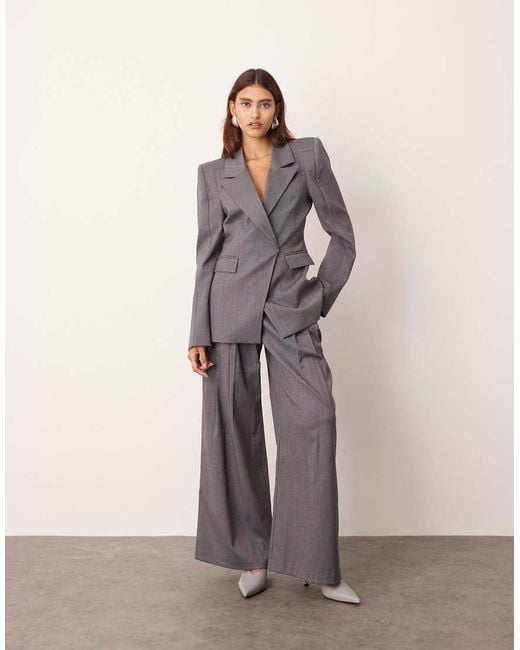 ARRANGE Gray Co-ord Structured Tailored Blazer