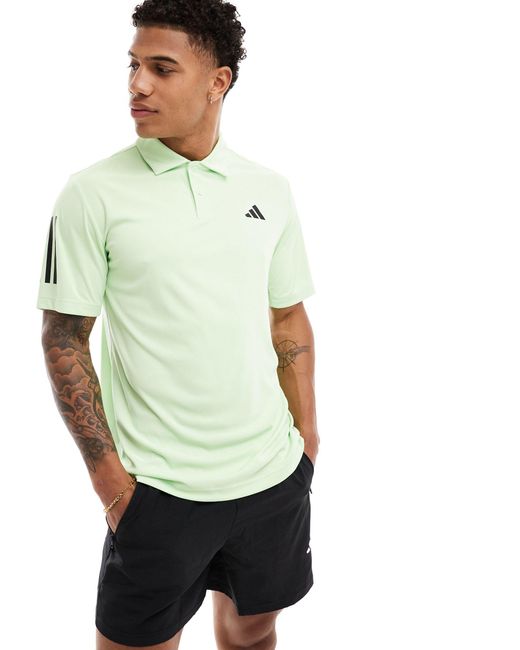 Adidas Originals Green Adidas Club 3-stripes Tennis Polo Shirt for men