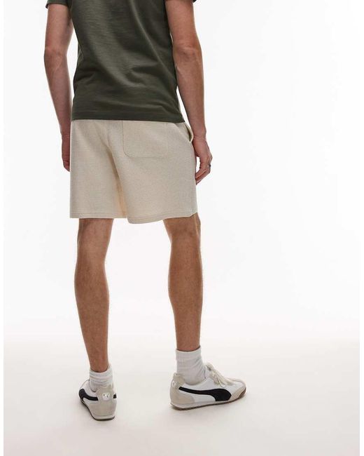 Pantalones Cortos Playeros Beis De Punto Gofrado De -Neutro Tommy Hilfiger de hombre de color White