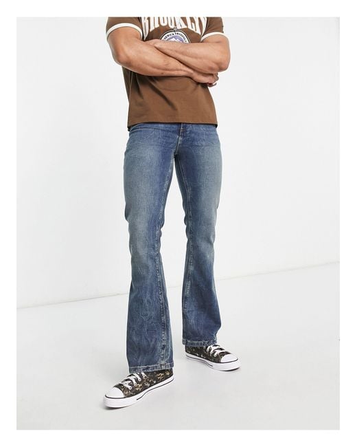 Asos Denim Flare Jeans In Blue For Men Lyst