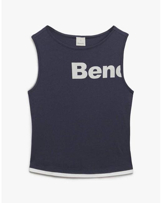 Bench x Superdry & Co Blue Fitted Layer Tank Vest