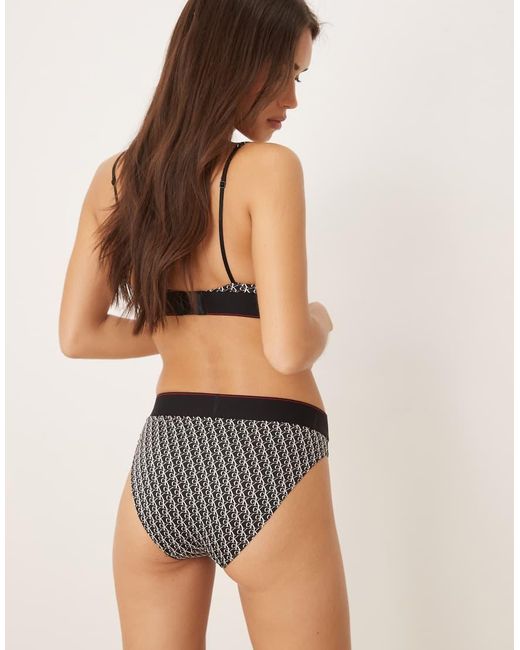 Calvin Klein Black Graphic Logo High Waist Bikini Briefs