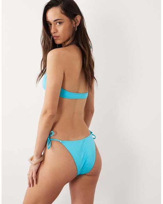 Free Society Blue Tieside Bikini Bottom