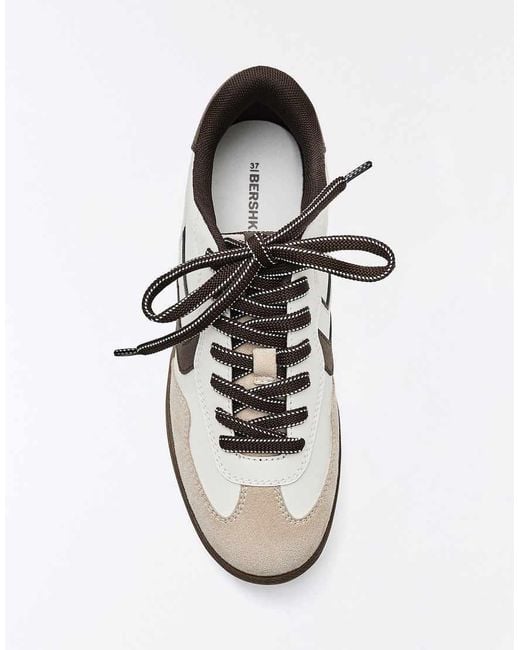 Bershka Blue Retro Trainers