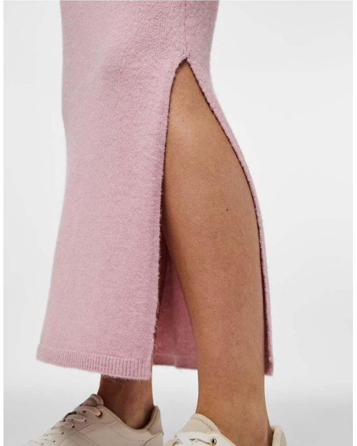 Falda Midi De Pieces de color Pink