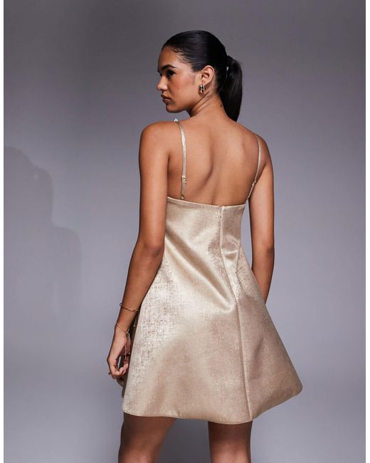 ASOS Metallic – ausgestelltes minikleid