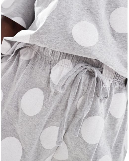 ASOS White Asos design curve – pyjama aus oversize-t-shirt und shorts