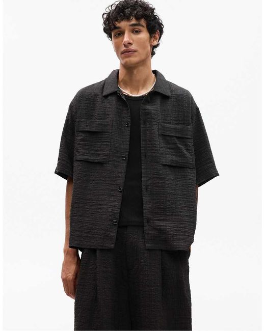Camicia di Pull&Bear in Black da Uomo