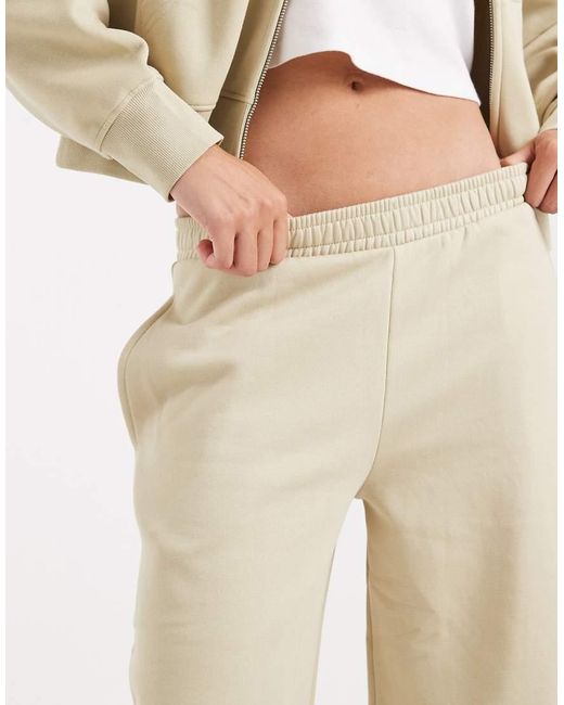 ASOS Natural Barrel Leg Brushback Jogger