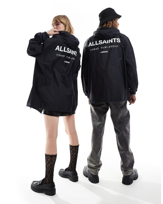 AllSaints Black – underground – leichte unisex-jacke