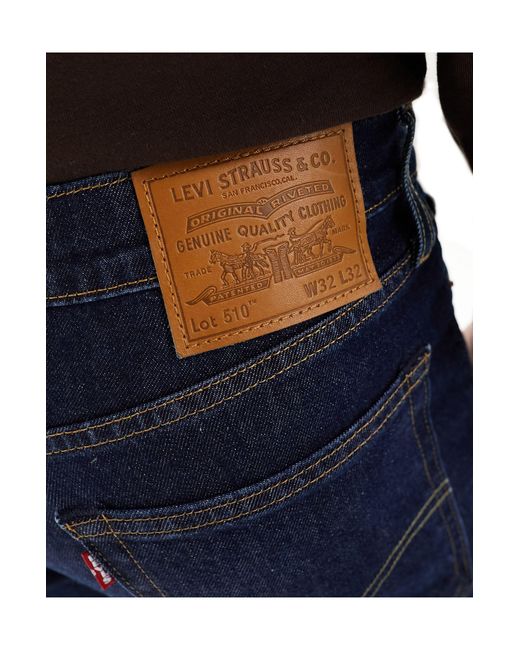 510 - jeans skinny scuro di Levi's in Blue da Uomo