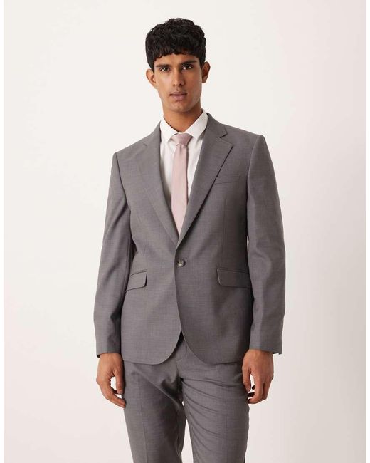 ASOS Gray Slim Suit Jacket for men