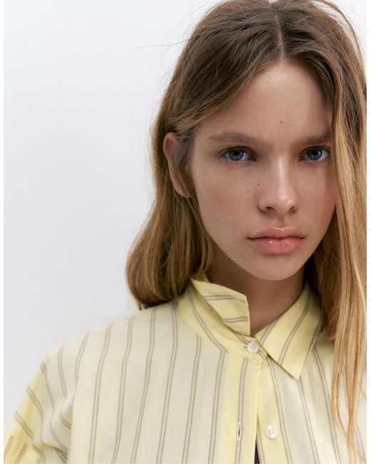Chemise rayée - clair Pull&Bear en coloris White