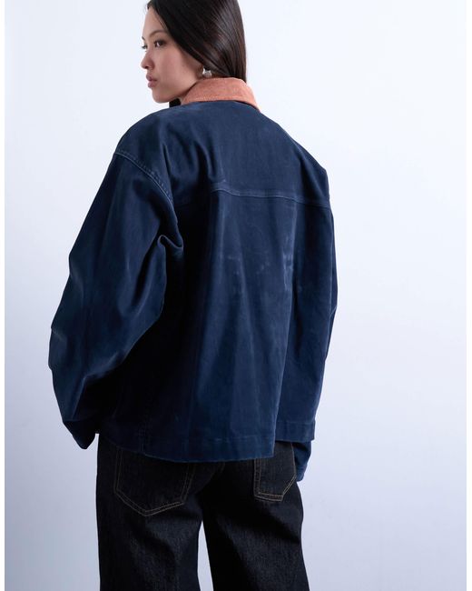 TOPSHOP Blue – jacke aus cord