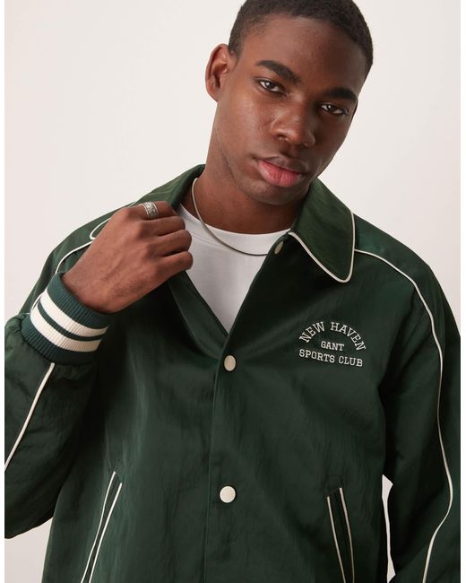 Gant Green Sport Club Varsity Bomber Jacket for men