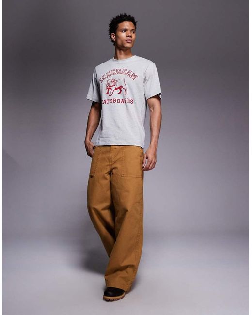 ICECREAM White Bulldog Short Sleeve T-shirt for men
