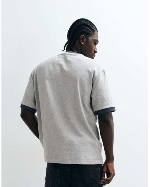 Boss Gray Relaxed Fit Chest Logo T-Shirt for men